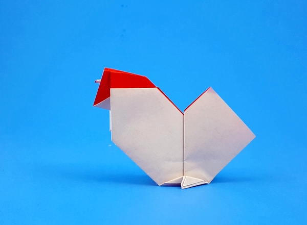 Origami Chicken by Kunihiko Kasahara folded by Gilad Aharoni