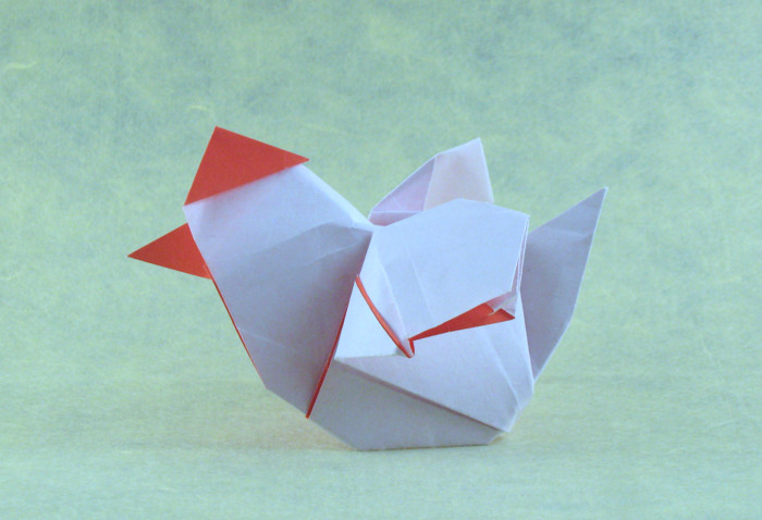 Origami Chicken by Andrew Neehall folded by Gilad Aharoni