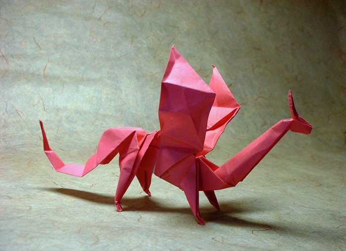 Origami Dragon by Christophe Boudias folded by Gilad Aharoni