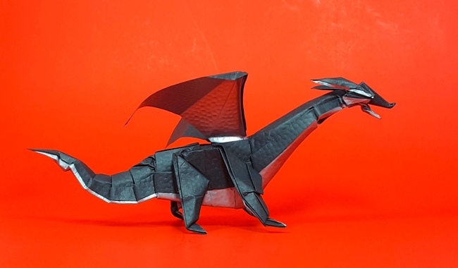 Origami Dragon by Kimura Yoshihisa folded by Gilad Aharoni