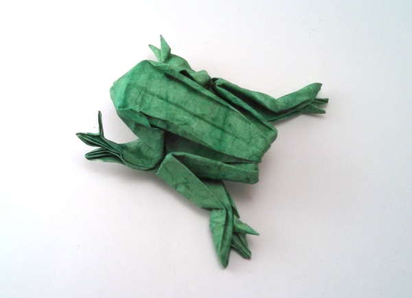 Origami Frog by John Szinger folded by Gilad Aharoni