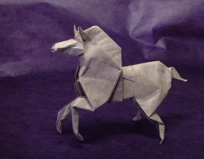 Origami Horse by Roman Diaz folded by Gilad Aharoni