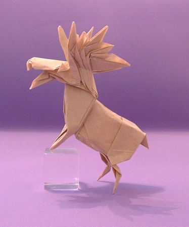 Origami Moose by John Montroll folded by Gilad Aharoni