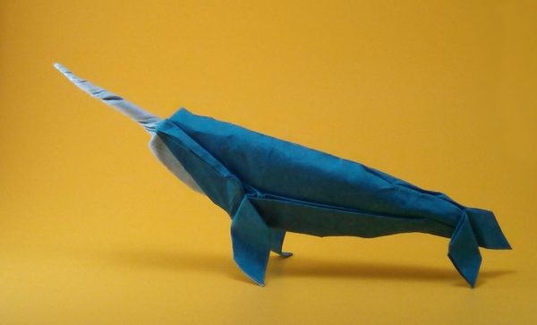 Origami Narwhal by John Szinger folded by Gilad Aharoni