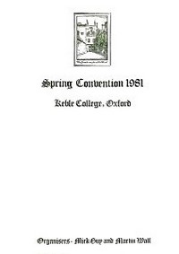 BOS Convention 1981 Spring book cover