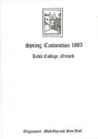 BOS Convention 1983 Spring book cover
