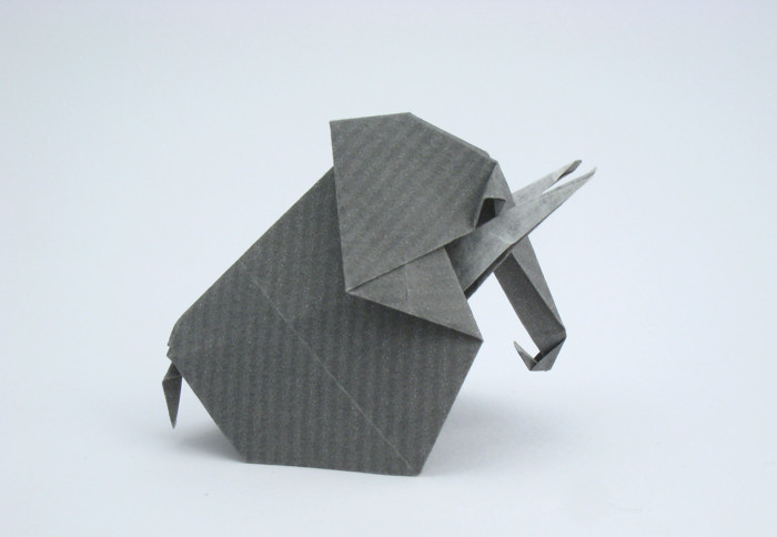 Origami Elephant by Kunihiko Kasahara folded by Gilad Aharoni