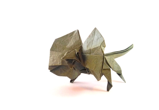 simple origami lizard