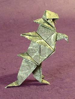 Origami Godzilla by Jun Maekawa folded by Gilad Aharoni