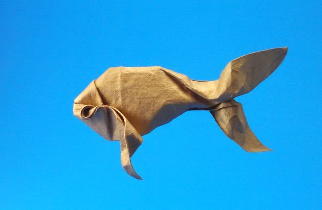 Origami Goldfish by Akira Yoshizawa folded by Gilad Aharoni