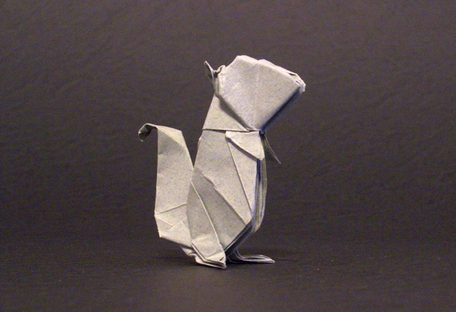 Origami Squirrel by Kunihiko Kasahara folded by Gilad Aharoni