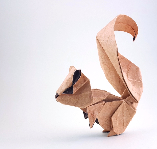 Origami Squirrel by Kyohei Katsuta folded by Gilad Aharoni