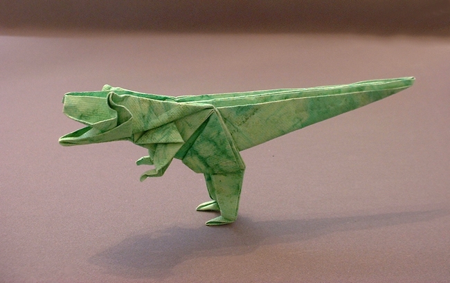 Origami Tyrannosaurus by Jun Maekawa folded by Gilad Aharoni