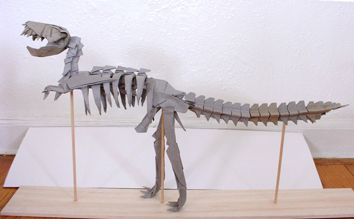 Origami Skeleton of a Tyrannosaurus Rex by Issei Yoshino Book