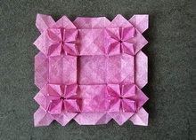 Origami Hydrangea 4 flowers by Fujimoto Shuzo on giladorigami.com