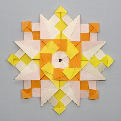 Origami Checkered Friendship by Matthew Green on giladorigami.com