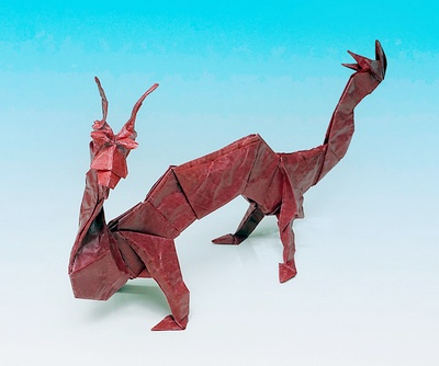 Origami Eastern dragon by Peter Budai on giladorigami.com