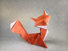 Origami Fox by Mathieu Gueros on giladorigami.com