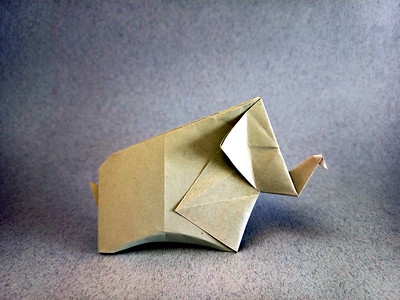 Origami Elephant by Shriram Patki on giladorigami.com