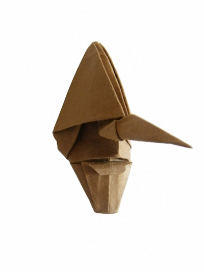 Origami Pinocchio mask by Franco Pavarin on giladorigami.com