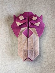 Origami Dog head by Zhang Yuankai on giladorigami.com