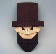 Origami Abraham Lincoln by Carlos Gonzalez Santamaria (Halle) on giladorigami.com