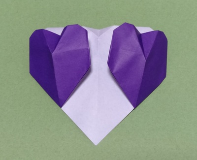 Origami A heart with two by Sy Chen on giladorigami.com