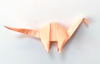 Origami Apatosaurus by Jerry Harris on giladorigami.com