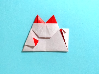 Origami Beckoning cat-shaped envelope by Yamanashi Akiko on giladorigami.com