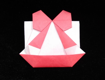 Origami Card with ribbon by Ogura Takako on giladorigami.com