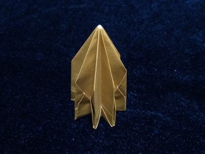 Origami Cone-shaped cap by Shibata Kyoko on giladorigami.com