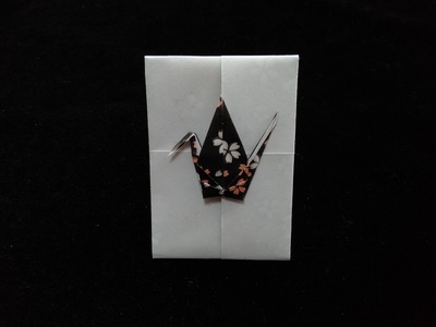 Origami Noshi with crane by Kawahata Sachiko on giladorigami.com