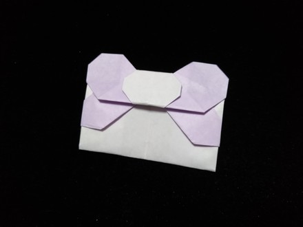 Origami Envelope with ribbon by Kawate Ayako on giladorigami.com