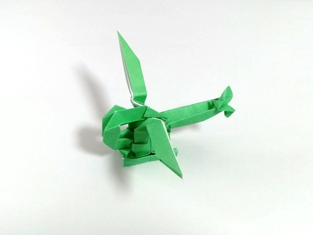 Origami Helicopter Bell 47 by Richard Galindo Flores on giladorigami.com
