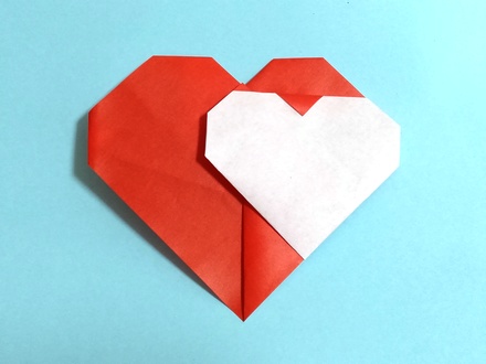 Origami 2 hearts by Hadi Tahir on giladorigami.com