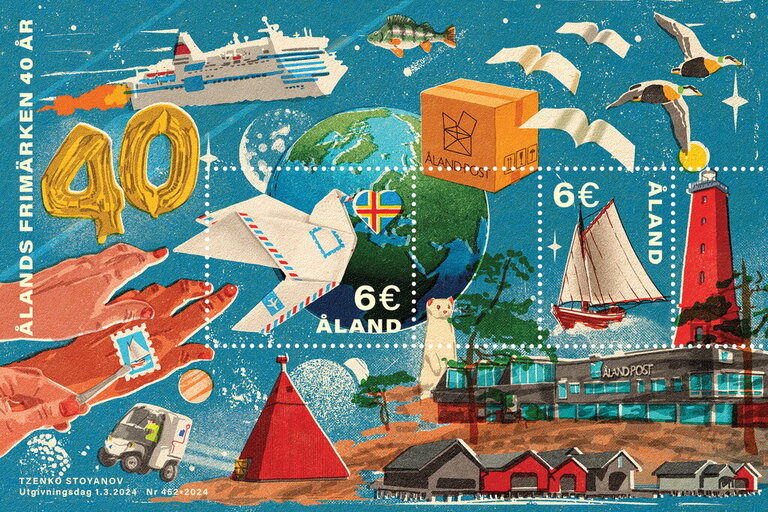 Aland 2024 40th Anniversary of Aland Stamps (Souvenir sheet)